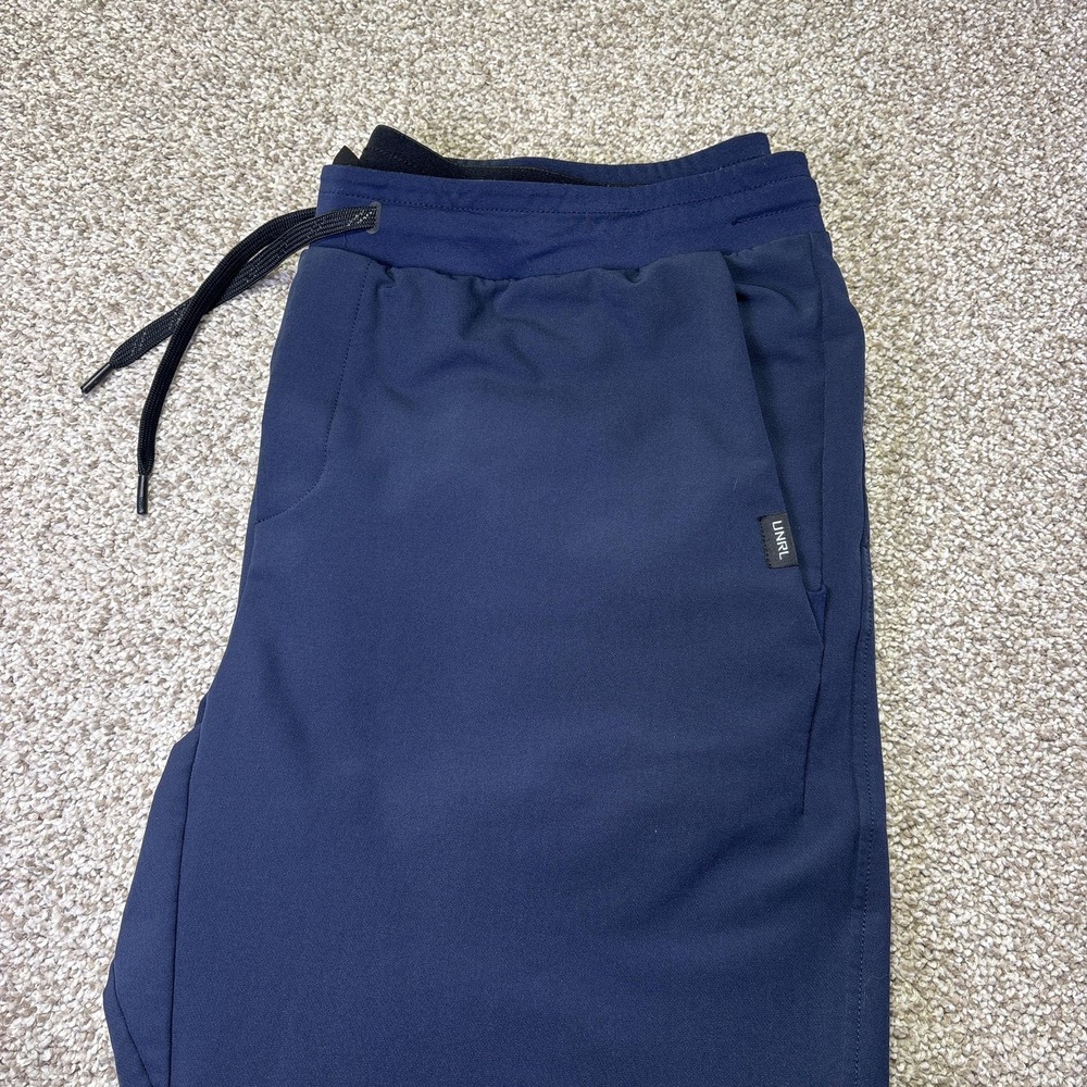 UNRL Pants Mens XL Blue Knit Joggers Elastic Waist Pockets Stretch Athletic